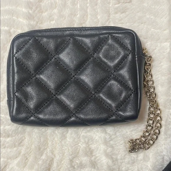 Kate Spade Black Quilted wallet clutch with Chain Strap - Picture 2 of 4